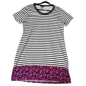 Tommy Bahama Navy and Pink Striped Dress